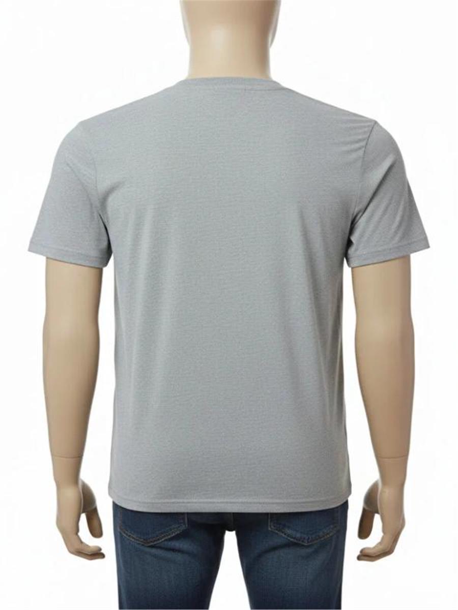 Yazlık Bisiklet Yaka Penye Tshirt %100 Pamuklu Sol Göğüs Cepli